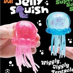 2-NeeDoh Jellyfish Jelly Squish Stress Toy Fidget Squeeze PINK & BLUE-SET